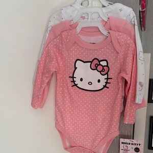 Hello Kitty Pink and White Bodysuit Set